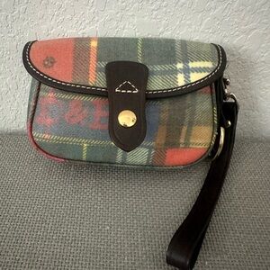 Vintage Plaid Dooney & Bourke Wristlet Bag